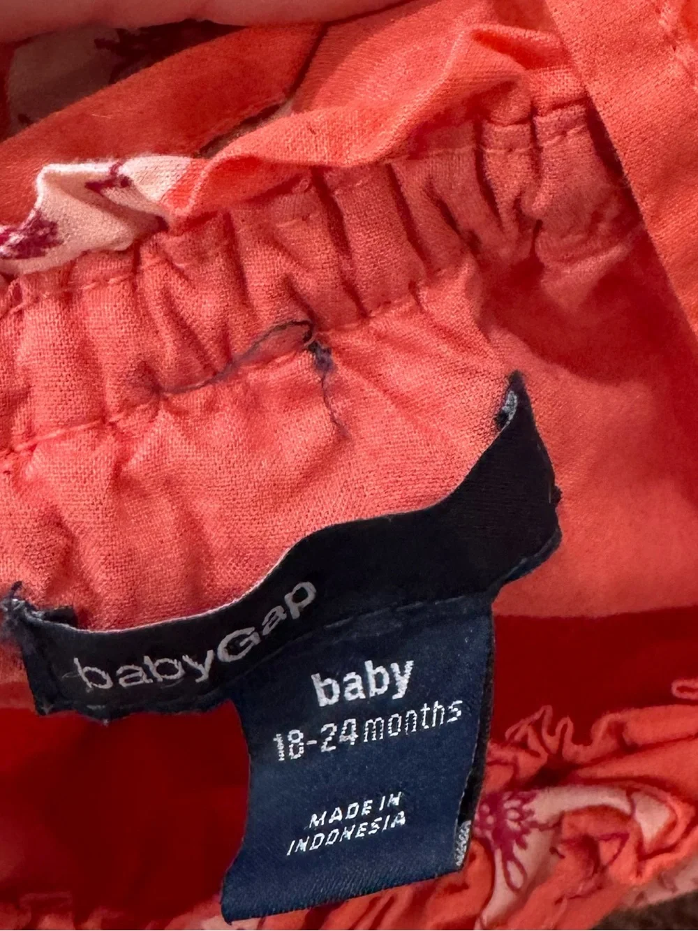 babyGAP 18–24 Coral Floral One-Shoulder Tiered Dress